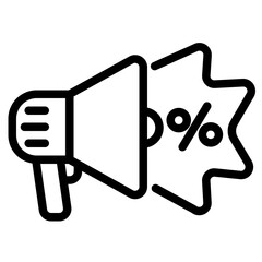 Advertising outline style icon