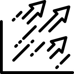 business growth minimal line icon