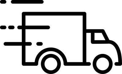 delivery truck minimal line icon