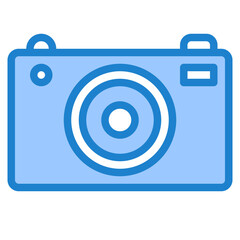 Photo presentation blue style icon