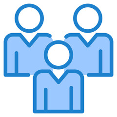 Socail media maketing blue style icon