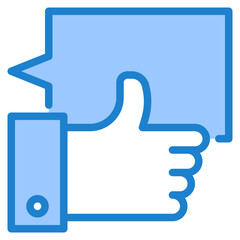 Social networks blue style icon