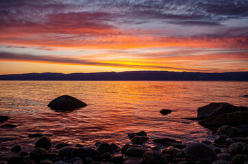 Sunset on Lake Baikal