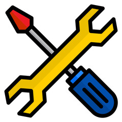 Technical suport color line style icon