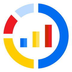 Maketing analysis flat style icon