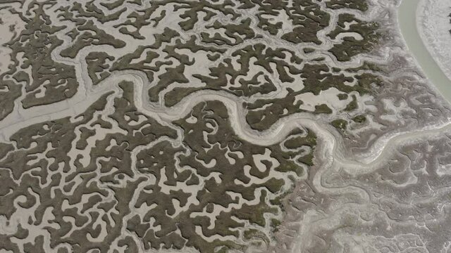 Aerial view over Shallow sea vegetation  coastline, Spain
Drone view from mediterranean sea spain, 2021
