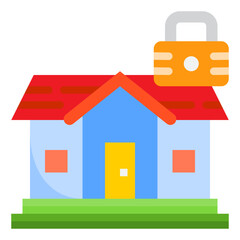 Padlock flat style icon