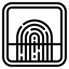 Fingerscan outline style icon