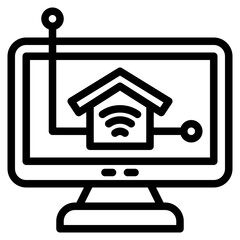 Home control outline style icon