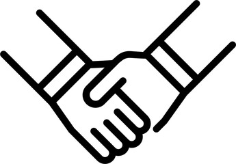 handshake minimal line icon