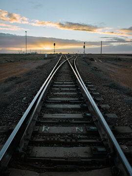 Rail line in outback