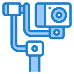 Action camera blue style icon