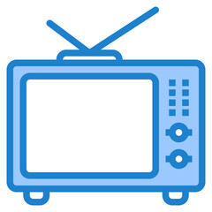 Retro televition blue style icon