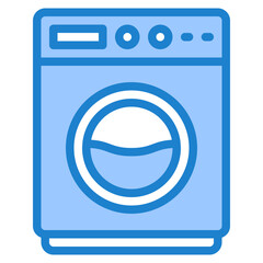 Washing machine blue style icon