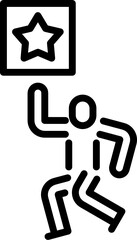 platformer game minimal line icon