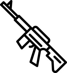 rifle minimal line icon