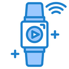 Smart watch-36 blue style icon