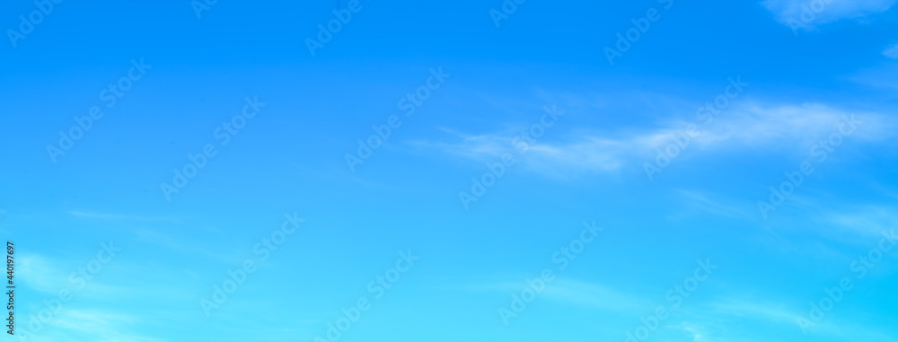 Wall mural blue sky with beautiful natural white clouds