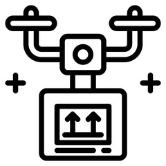 Drone dalivey outline style icon