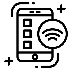 Mobile app outline style icon