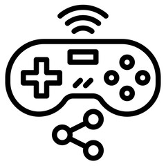 Share game outline style icon
