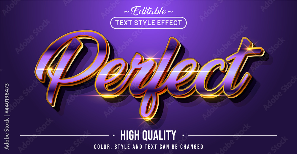 Poster Editable text style effect - Perfect Luxury text style theme.
