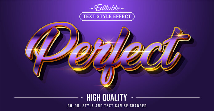 Editable text style effect - Perfect Luxury text style theme.