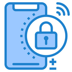 Security blue style icon