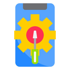 Obraz premium Config flat style icon