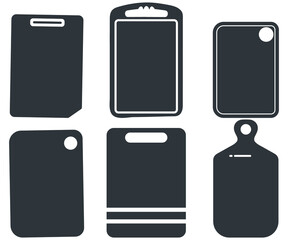Cutting board vector, Cutting board  sign symbol icon vector , Cutting board  silhouette.
