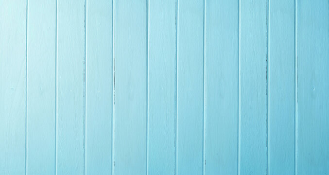 Vertical light blue wood panels, wall made of wooden planks texture background.