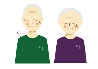 熱中症の高齢夫婦（CS2,350ppi）