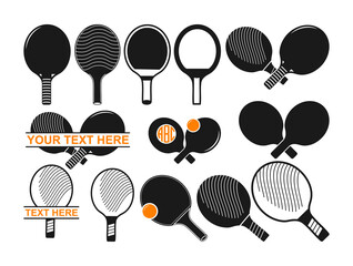 Ping pong, Ping pong paddle, Table tennis racket, Ping pong racket Vector