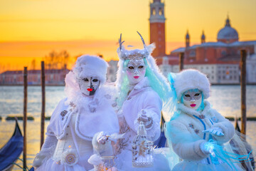 Famous carnival in Venice, Italy