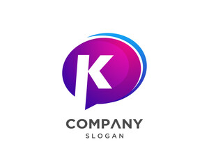 Modern Letter K Logo Design Template