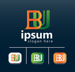 letter bu logo or symbol design for company full editable .