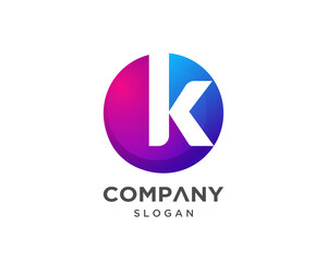 Modern Letter K Logo Design Template