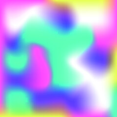 Vector gradient background rainbow holographic, multicolored, unicorn, delicate, bright, magical. Trendy color 2021, 2022. A palette for decor and design. Stretch color, ombre, transition. Pink, blue.