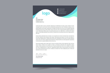 A4 Letterhead Template Vector Design. Corporate letterhead, modern letterhead, Professional, Minimalist, clean and abstract letterhead for you brand identity design. Vector illustration