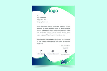 A4 Letterhead Template Vector Design. Corporate letterhead, modern letterhead, Professional, Minimalist, clean and abstract letterhead for you brand identity design. Vector illustration