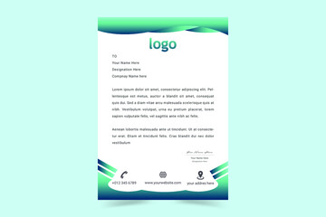 A4 Letterhead Template Vector Design. Corporate letterhead, modern letterhead, Professional, Minimalist, clean and abstract letterhead for you brand identity design. Vector illustration