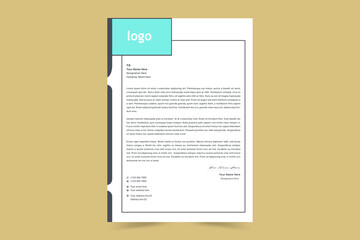 A4 Letterhead Template Vector Design. Corporate letterhead, modern letterhead, Professional, Minimalist, clean and abstract letterhead for you brand identity design. Vector illustration