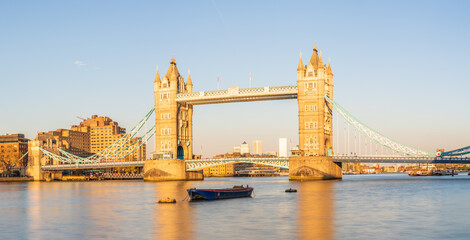 Naklejka premium Tower Bridge seen from south bank of river Thamess in London. England