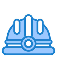 Helmet blue style icon