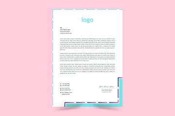 A4 Letterhead Template Vector Design. Corporate letterhead, modern letterhead, Professional, Minimalist, clean and abstract letterhead for you brand identity design. Vector illustration