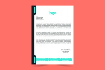 A4 Letterhead Template Vector Design. Corporate letterhead, modern letterhead, Professional, Minimalist, clean and abstract letterhead for you brand identity design. Vector illustration