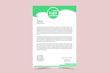 A4 Letterhead Template Vector Design. Corporate letterhead, modern letterhead, Professional, Minimalist, clean and abstract letterhead for you brand identity design. Vector illustration