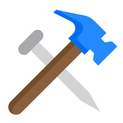Hammer flat style icon