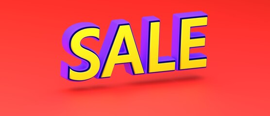 Abstract SALE 3D TEXT Rendered Poster (3D Artwork)