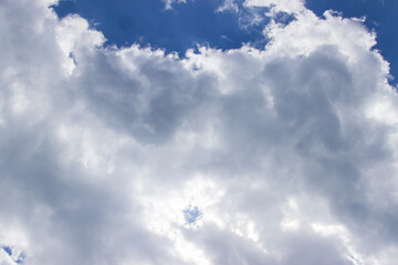 clouds float across the sky